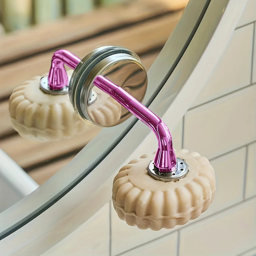 Porte Savon Magnétique Ventouse Rose